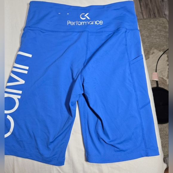 Calvin Klein Performance Biker Shorts Sz M BLUE new Without Tags - Picture 5 of 7